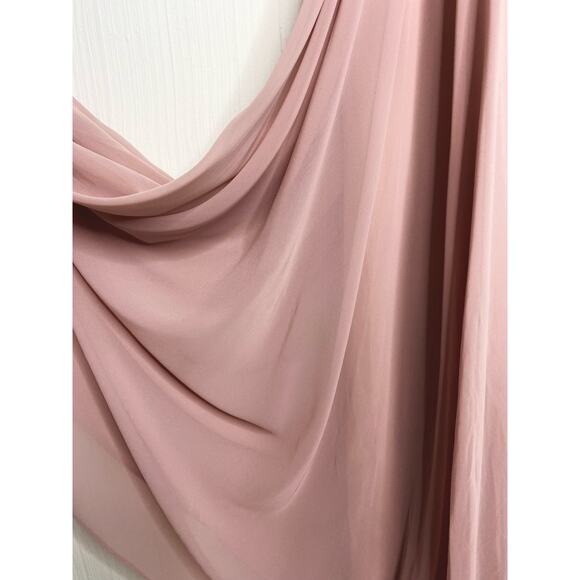 JENNY YOO Inesse Dusty Rose Blush Maxi Chiffon Gown US 2 Whipped Apricot NWT - Picture 13 of 16